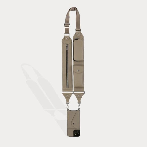 NEW ♡ BILLIE STRAP Crossbody Utility Strap-Only in Greige/Silver Iphone Samsung - Picture 8 of 10